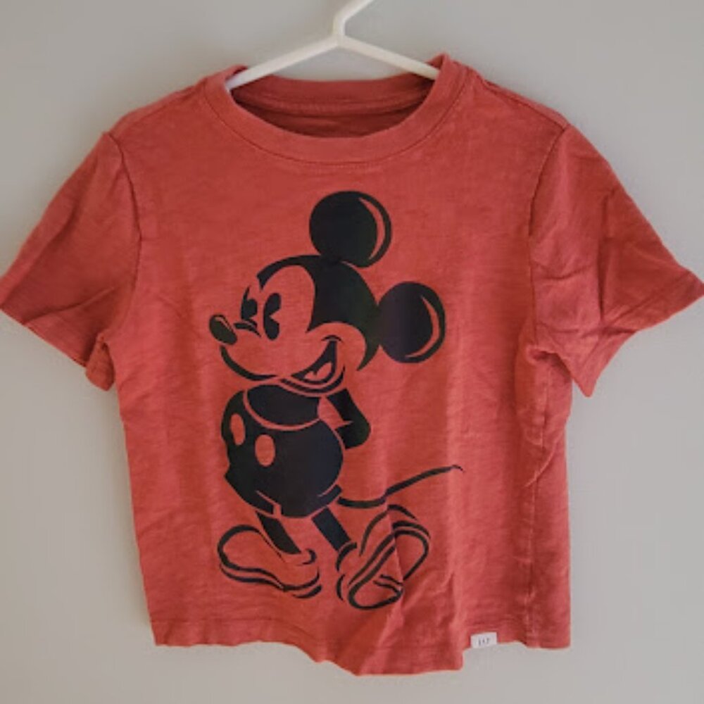 Baby Gap Mickey Mouse Tee, Red, Size 5